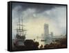 Mediterranean Harbour Scene: Morning, 1745-Claude Joseph Vernet-Framed Stretched Canvas