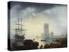 Mediterranean Harbour Scene: Morning, 1745-Claude Joseph Vernet-Stretched Canvas