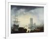 Mediterranean Harbour Scene: Morning, 1745-Claude Joseph Vernet-Framed Giclee Print