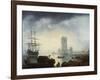 Mediterranean Harbour Scene: Morning, 1745-Claude Joseph Vernet-Framed Giclee Print