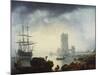 Mediterranean Harbour Scene: Morning, 1745-Claude Joseph Vernet-Mounted Giclee Print