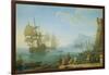 Mediterranean Harbour Scene-Adrien Manglard-Framed Giclee Print