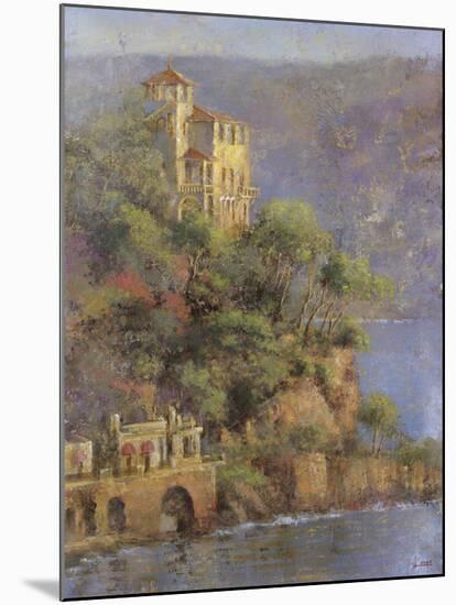 Mediterranean Hillside-Longo-Mounted Giclee Print