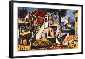 Mediterranean Landscape-Pablo Picasso-Framed Art Print