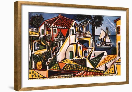 Mediterranean Landscape-Pablo Picasso-Framed Art Print