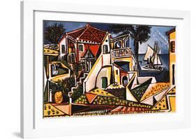 Mediterranean Landscape-Pablo Picasso-Framed Art Print