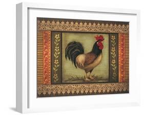 Mediterranean Rooster I-Kimberly Poloson-Framed Art Print