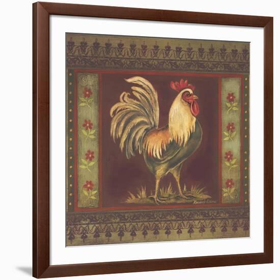 Mediterranean Rooster II-Kimberly Poloson-Framed Art Print