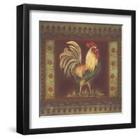 Mediterranean Rooster II-Kimberly Poloson-Framed Art Print