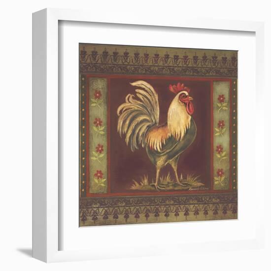 Mediterranean Rooster II-Kimberly Poloson-Framed Art Print