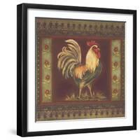 Mediterranean Rooster II-Kimberly Poloson-Framed Art Print