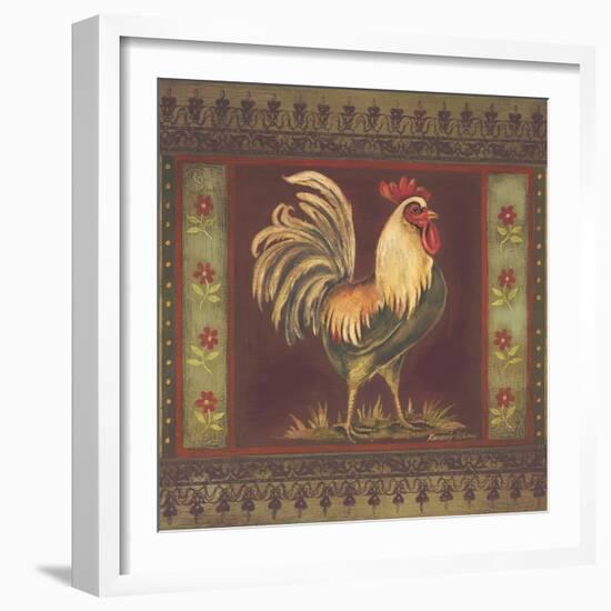 Mediterranean Rooster II-Kimberly Poloson-Framed Art Print