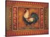 Mediterranean Rooster III-Kimberly Poloson-Stretched Canvas