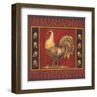 Mediterranean Rooster IV-Kimberly Poloson-Framed Art Print