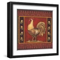 Mediterranean Rooster IV-Kimberly Poloson-Framed Art Print