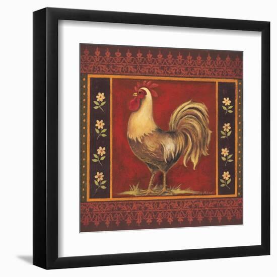 Mediterranean Rooster IV-Kimberly Poloson-Framed Art Print