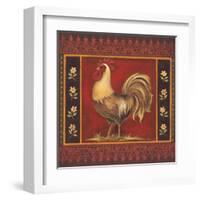 Mediterranean Rooster IV-Kimberly Poloson-Framed Art Print