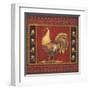 Mediterranean Rooster IV-Kimberly Poloson-Framed Art Print