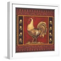 Mediterranean Rooster IV-Kimberly Poloson-Framed Art Print