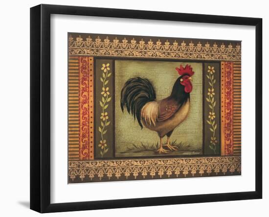 Mediterranean Rooster VI-Kimberly Poloson-Framed Art Print