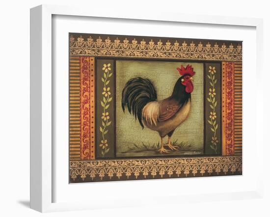 Mediterranean Rooster VI-Kimberly Poloson-Framed Art Print