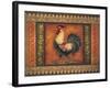 Mediterranean Rooster VII-Kimberly Poloson-Framed Art Print