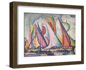 Mediterranean Sailing Boats', 1923-Paul Signac-Framed Giclee Print