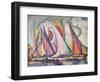 Mediterranean Sailing Boats', 1923-Paul Signac-Framed Giclee Print