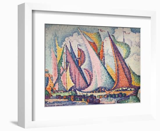 Mediterranean Sailing Boats', 1923-Paul Signac-Framed Giclee Print