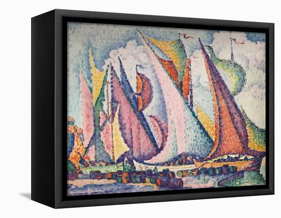 Mediterranean Sailing Boats', 1923-Paul Signac-Framed Stretched Canvas