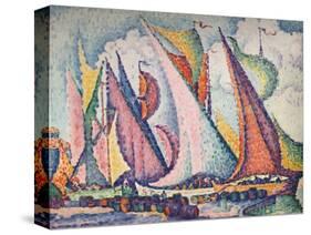 Mediterranean Sailing Boats', 1923-Paul Signac-Stretched Canvas