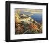 Mediterranean Seascape-Peter Bell-Framed Art Print