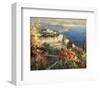 Mediterranean Seascape-Peter Bell-Framed Art Print