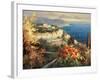 Mediterranean Seascape-Peter Bell-Framed Art Print