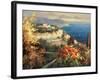 Mediterranean Seascape-Peter Bell-Framed Art Print