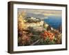 Mediterranean Seascape-Peter Bell-Framed Premium Giclee Print