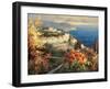 Mediterranean Seascape-Peter Bell-Framed Premium Giclee Print