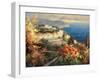 Mediterranean Seascape-Peter Bell-Framed Premium Giclee Print