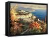 Mediterranean Seascape-Peter Bell-Framed Stretched Canvas