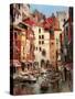 Mediterranean Seaside Holiday 1-Brent Heighton-Stretched Canvas