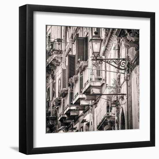 Mediterranean Street Scene-M^ Molcan-Framed Art Print