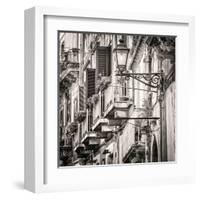 Mediterranean Street Scene-M^ Molcan-Framed Art Print