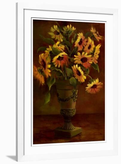 Mediterranean Sunflowers I-Tricia May-Framed Art Print
