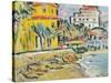 Mediterranean Town-George Leslie Hunter-Stretched Canvas