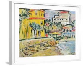 Mediterranean Town-George Leslie Hunter-Framed Giclee Print