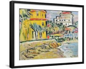 Mediterranean Town-George Leslie Hunter-Framed Giclee Print