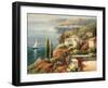 Mediterranean Vista-Peter Bell-Framed Art Print