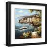 Mediterranean Yacht Harbor-Peter Bell-Framed Art Print