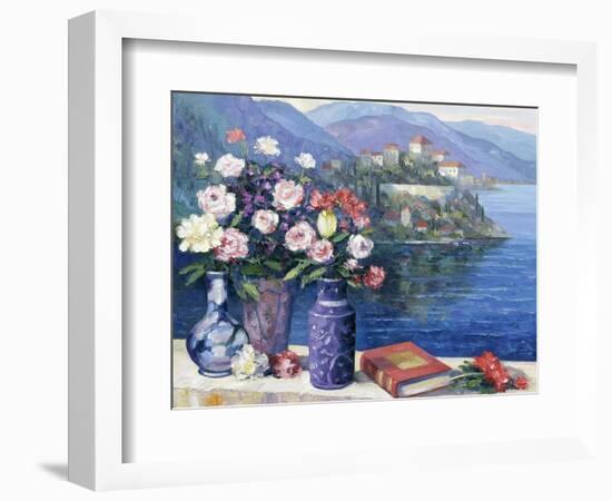 Mediterranian Scene-John Zaccheo-Framed Giclee Print