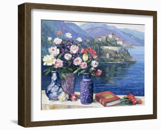 Mediterranian Scene-John Zaccheo-Framed Giclee Print